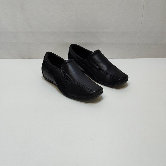 Jasmin Alaina Slip-On Loafer Leather Upper Suede Trim Size 8M Side Zipper Accent - Picture 1 of 8
